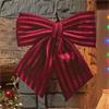 SG 34cm Luxury Velvet Bow - Burgundy