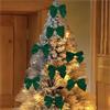 SG 10cm Velvet Bow 8pk - Green