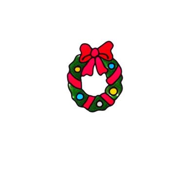 SG 15cm Wreath Window Sticker