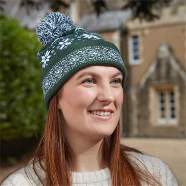 SG Festive Fairisle Luxury Beanie - Green