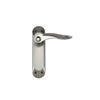 LIFFEY CHROME/SATIN LEVER ON PLATE BATHROOM L.SET