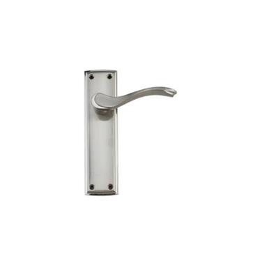 ARDMORE CHROME/SATIN LEVER ON PLATE BATHROOM L.SET