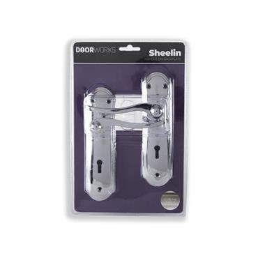 SHEELIN CHROME LEVER ON PLATE LOCKSET