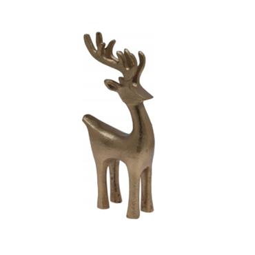 KM REINDEER STANDING 105X50X220MM MATT GOLD