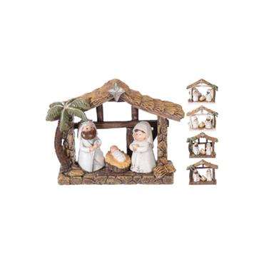 KM XMAS FIGURINE 16CM 6ASS DESIGN