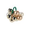 KM XMASBALL ON PICK 25MM CHAMPAGN