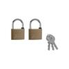 2 X SOLID BRASS PADLOCKS KA, 40MM