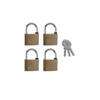 4 X SOLID BRASS PADLOCK KA, 40MM