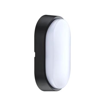 OVAL BULKHEAD 700LM 10W 4000K BLK & WH BZL