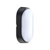 OVAL BULKHEAD 700LM 10W 4000K BLK & WH BZL