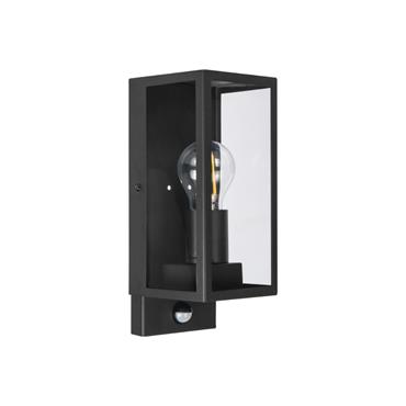 EXTERIOR PIR LANTERN - E27 A60 INC - BLK