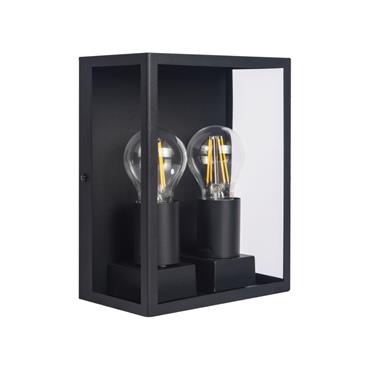 EXTERIOR TWIN LANTERN - E27 A60 INC - BLK