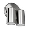 SS LED TWIN ADJ WALL LIGHT 500LM 8W 3000K