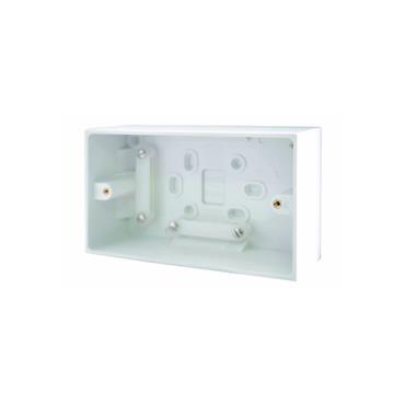 BG WHITE SQUARE DOUBLE SURFACE BOX 45MM