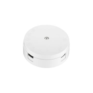WHITE 4W 20A JUNCT BOX 89MM DIA (3.5"")