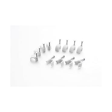 ROUND CABLE CLIP 7MM QTY 50 (WHITE)