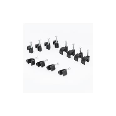 ROUND CABLE CLIP 7MM QTY 50 (BLACK)