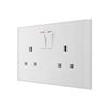 WH SQ 13A SP 13A DOUBLE SWITCHED SOCKET