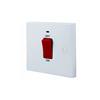 WH SQ 45A SQUARE DP SWITCH + LED