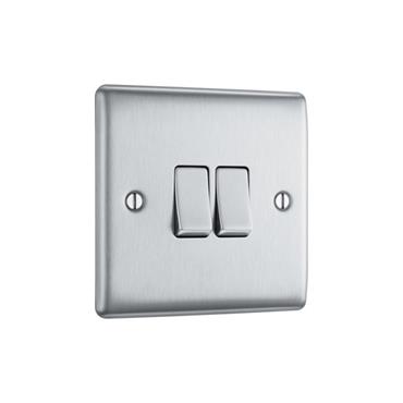 NXS BRUSH STL DOUBLE 2 WAY 20A 16AX SWITCH