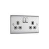 NXS BRUSH STL GR 13A DOUBLE SW SOCKET