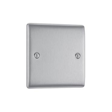 NXS BRUSH STL SINGLE BLANK PLATE