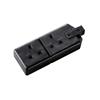 2 SOCKET 13AMP HEAVEY DUTY SOCKET BLACK