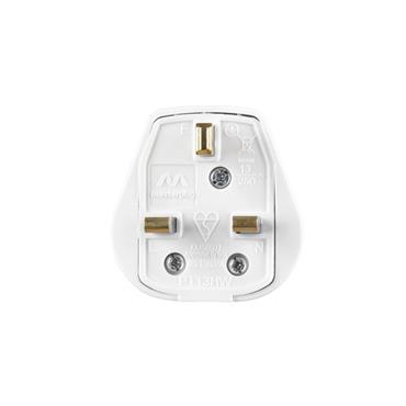 PLUG WITH HANDLE 13AMP FUSEDWHITE