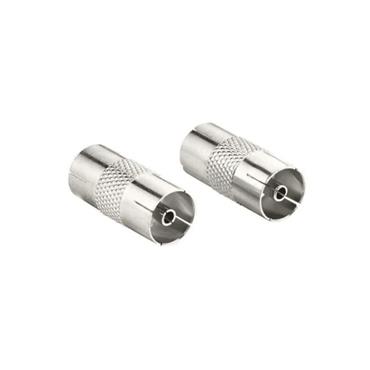 ROSS COAXIAL CABLE COUPLERS - NICKEL - (2 PACK)