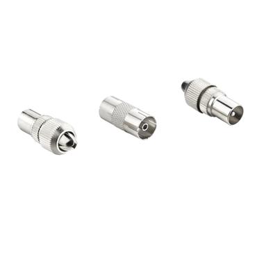ROSS COAXIAL CONNECTOR KIT - NICKEL - 2 MALE COAX