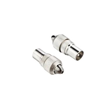 ROSS COAXIAL CABLE PLUGS - NICKEL - (2 PACK)