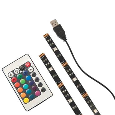USB POWERED TV LED STRIP KIT 2X50CM RGB