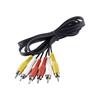 ROSS 1.5M 3 PHONO TO 3 PHONO RCA CABLE (BLACK)