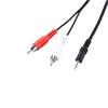ROSS 1.5M MINI JACK TO STEREO RCA CABLE (BLACK)
