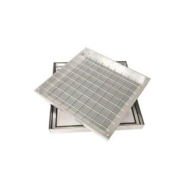RECESS ALU COVER & FRAME 340X340X40MM PEDESTRIAN