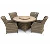 AMALFI 4 SEAT ROUND SET NATURAL 2026 CERAMIC