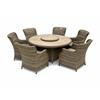 AMALFI 6 SEAT ROUND SET NAT 2026 CERAMIC