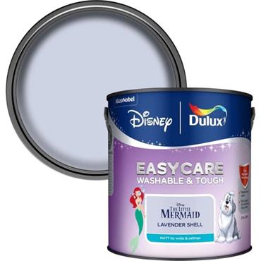 Dulux Easycare Disney The Little Mermaid Matt Wall and Ceiling Paint 2.5 Litre - Lavender Shell