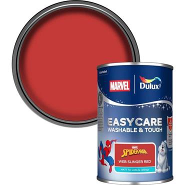 Dulux Easycare Disney MARVEL Avengers Spiderman Matt Wall and Ceiling Paint 1.25 Litre - Slinger Red