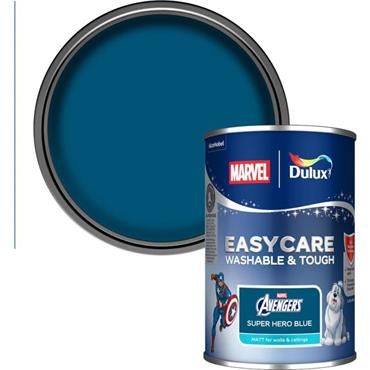 Dulux Easycare Disney MARVEL Captain America Matt Wall and Ceiling Paint 1.25L - Superhero Blue