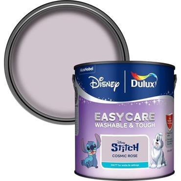 Dulux Easycare Disney Stitch Matt Wall and Ceiling Paint 2.5 Litre - Cosmic Rose