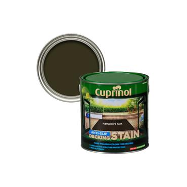 2.5L CUPRINOL ANTI-SLIP DECK/STAIN HAMPS/OAK