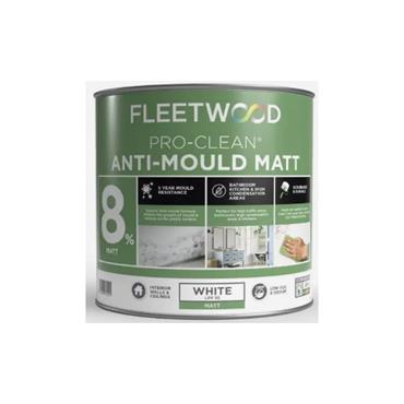 FLEETWOOD 2.5L PRO-CLEAN ANTI MOULD MATT BRILLIANT WHITE