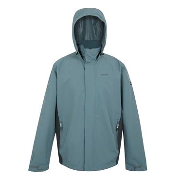 REGATTA MENS MATT WATERPROOF SHELL STORMY/ASH XS