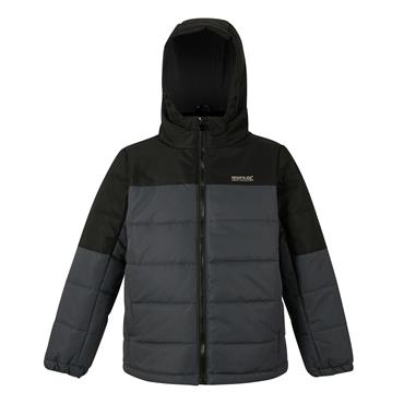 REGATTA KIDS LOFTHOUSE JKT BLACK/DPIMENTO 5-6YRS