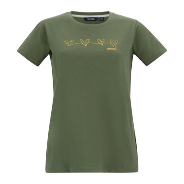 REGATTA WOMENS FILANDRA T-SHIRT LEAF CLOVER HRT 10