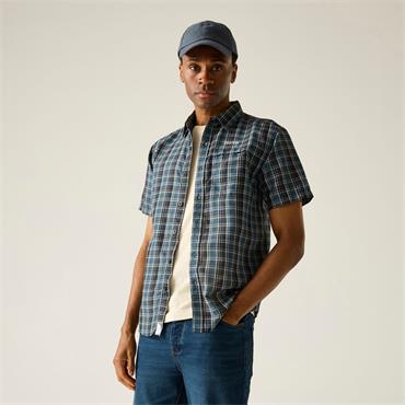 REGATTA MENS MINDANO SHIRT NIGHT SKY CHECK M