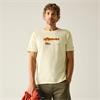 REGATTA MENS CLINE T-SHIRT WHITE STONE W/NESS S