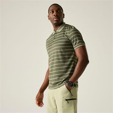 REGATTA MENS KILDRA POLO LIGHT SAGE/DARK KHAKI XXL