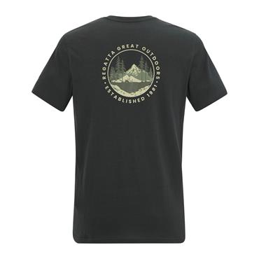 REGATTA MENS BREEZED T-SHIRT ASH M